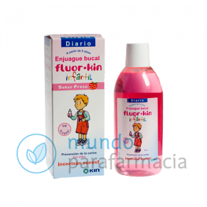 Fluor kin infantil enjuague bucal fresa 500 ml-0